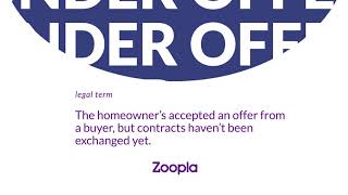 Property jargon buster from Zoopla Under offer [upl. by Ahtimat44]