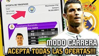 ACEPTA TODAS LAS OFERTAS CHALLENGE  FIFA 17 Real Madrid Modo Carrera [upl. by Yemorej]