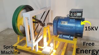 Perpetual Motion Spring Machine 15 KW Free Energy Generator 220v Free Electricity Generator [upl. by Straub64]