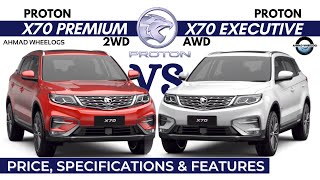 Proton X70 Premium vs X70 Executive  Comparison Price Specifications amp Features  Ahmad Wheelogs [upl. by Delahk]