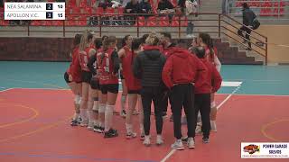 Nea Salamina vs Apollon VC Cyprus Opap League Women 202324 [upl. by Leval762]