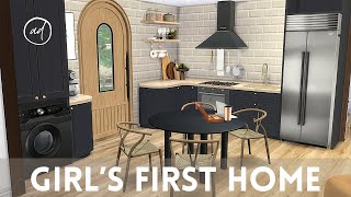 GIRLS FIRST HOME  Sims 4  CC SPEED BUILD [upl. by Salohcim]