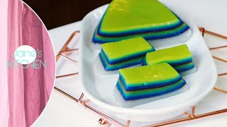 KUEH LAPIS  SINGAPORE 9 LAYER STEAMED CAKE  JANES KITCHEN [upl. by Ramsay]