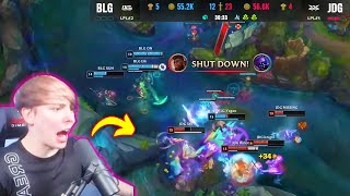 LS Reaction to this JDG VS BLG Mind Blowing Teamfight [upl. by Ennovi]