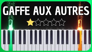 Styleto  Gaffe aux autres  Easy Piano Tutorial  Sheet Music [upl. by Arak928]