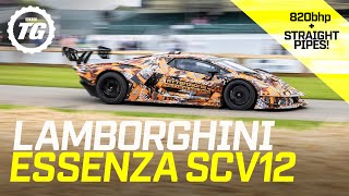 Loudest Lamborghini Ever Flatout in the bonkers 820bhp Essenza SCV12  Top Gear [upl. by Elke]