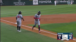 BOMBAZO DE WILLI CASTRO HR Twins 1  2 Rangers MLBenFOX [upl. by Netsruk]