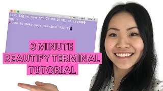 HOW TO CUSTOMIZE YOUR MAC TERMINAL  3 MINUTE PRETTY TERMINAL TUTORIAL [upl. by Mosenthal]