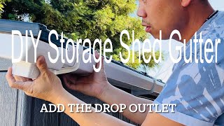 How to easily install gutters on a shed  Suncast 6X5 storage shed [upl. by Ennaegroeg]