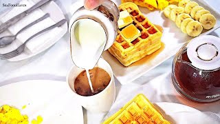 HOW TO MAKE FLUFFY HOMEMADE WAFFLES  5 STARS BREAKFAST  ShaFoodHaven [upl. by Eocsor886]