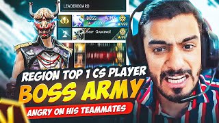 Region Top 1 V Badge YouTuber 😱 Vs Asif Gaming In CS Rank Regional Lobby 🤯 Free Fire Max [upl. by Bertelli]