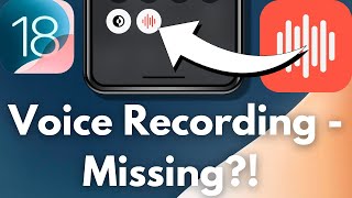 How To Use Audio Recording Voice Recording Button Missing  iOS 18 [upl. by Rosene]