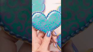 Blue and purple cookies to match my nails 💙💜 cookiedesign colorcombination cookieart [upl. by Tris]