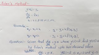 Eulers method example  Eulers method in Numerical method [upl. by Laehcim]