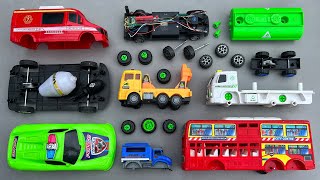 Assemble Toy Vehicles  Double Decker Bus Police Car Tanker and Fire Service Car  Toys Assemble [upl. by Hamaso793]