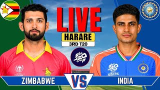 IND vs ZIM Live Match  Live Score amp Commentary  INDIA vs ZIMBABWE 3rd T20 Live [upl. by Dygal]