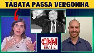 EM DEBATE NA CNN EDUARDO BOLSONARO DESTRÓI TABATA AMARAL [upl. by Akerdna794]