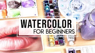 HOW TO USE WATERCOLOR  Guide for Beginners [upl. by Weber]