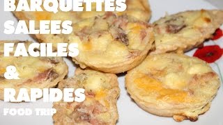 Recette barquettes salées facile et rapide [upl. by Ferrell]