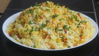 Un repas complet du riz Basmati aux légumes a la poêle très Délicieux [upl. by Suoivatnom226]