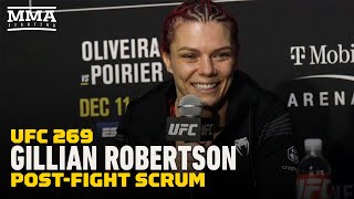 Gillian Robertson Reacts To Eye Gouges Submission Win Over Priscila Cachoeira  UFC 269 [upl. by Fredette]