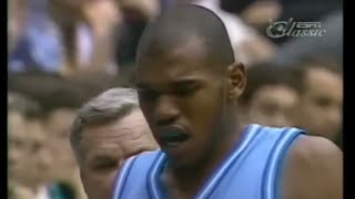 Jerry Stackhouse UNC 25ptsInsane Reverse Dunk vs Duke 02021995 [upl. by Nohcim758]