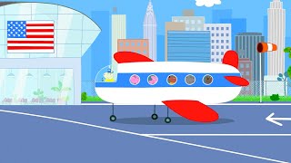 Peppa Flies To America 🇺🇸  Peppa Pig Official Full Episodes [upl. by Ellimaj]