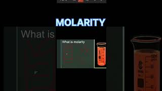 MOLARITY educationalvideo chemistry shorts shortviralvideo [upl. by Hughmanick895]