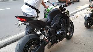 Kawasaki Z1000 2020 with SC Project real carbon 61mm screen type sound check [upl. by Carolann15]