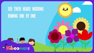 5 Little Flowers Lyric Video  The Kiboomers Preschool Songs amp Nursery Rhymes [upl. by Mayda]