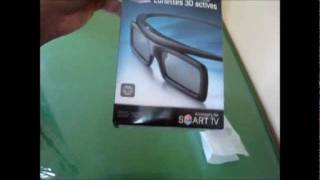 Samung 3d Active Shutter Glasses Unboxing amp First Look [upl. by Carlye]