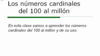 Los números cardinales del 100 al millón  Learn Spanish with Fresh Spanish [upl. by Phina197]