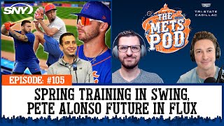 David Stearns talks Pete Alonso  Mets pitchers and catchers are on the field  The Mets Pod  SNY [upl. by Bradeord]