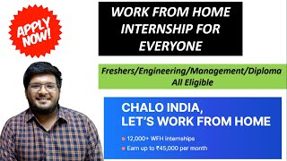 12000  Work From Home Internship Opportunity  Stipend  45000  Everyone Eligible 🔥🔥 [upl. by Calvano466]