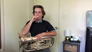 Skill 8 Tonguing on the Euphonium How to Start a Note [upl. by Nylzor]