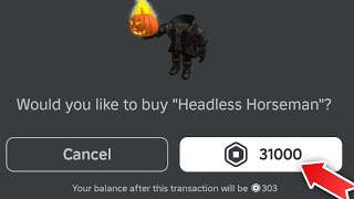 BUYING HEADLESS HORSEMAN  31K Robux Shopping Spree ROBLOX [upl. by Jocelin436]