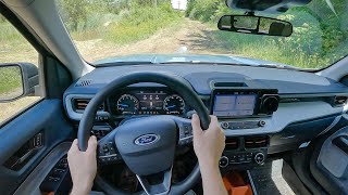 2022 Ford Maverick EcoBoost FX4  POV TestOffroad Drive Binaural Audio [upl. by Kennett]