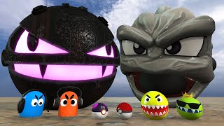 Pacman vs Monsters Best Compilation Pacman amp vs Robot Monster [upl. by Gustave]