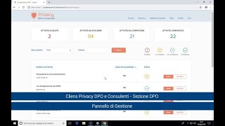 Cliens Compliance Privacy DPO e Consulenti  Sezione DPO  Pannello di Gestione [upl. by Aneekas]