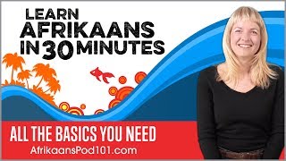 Learn Afrikaans in 30 Minutes  ALL the Basics You Need [upl. by Ellesor355]