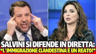 🔴SALVINI SI DIFENDE IN DIRETTA quotLIMMIGRAZIONE CLANDESTINA È UN REATOquot [upl. by Leinod]