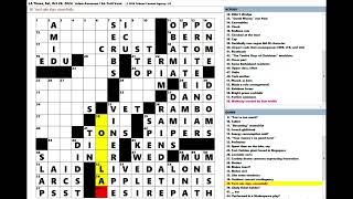 Los Angeles Times LAT Crossword Puzzle 10262024 [upl. by Sinylg757]