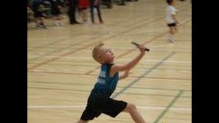 7 year old Kolding junior playing Kolding senior  Denmark  Badminton [upl. by Etteniotnna]