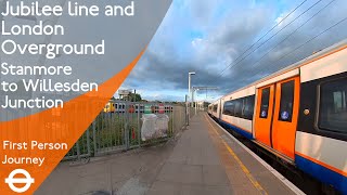 London Underground amp London Overground First Person Journey  Stanmore to Willesden Junction [upl. by Kcira]