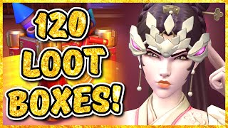 Overwatch  OPENING 120 LUNAR NEW YEAR EVENT LOOT BOXES [upl. by Ibur612]