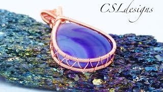 Open bezel wire wrapped cabochon [upl. by Ariet]