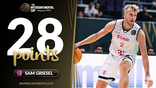 Sam GRIESEL 28 PTS  Player Of The Game BONN vs MNM  FIBA Intercontinental Cup Singapore 2023 [upl. by Elahcim]