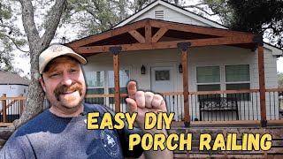 Easy DIY Modern Porch Railing [upl. by Ettenav]