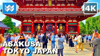 4K ASAKUSA TOKYO JAPAN 🇯🇵 2024 Nakamise Shopping Street to Sensoji Temple Walking Tour Vlog [upl. by Tressia]