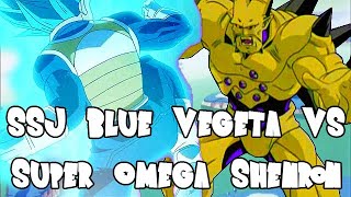 SSJ Blue Vegeta vs Super Omega Shenron [upl. by Barron]